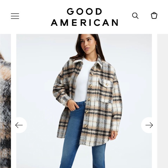 Good American brushed boyfriend shacket - Picture 2 of 4